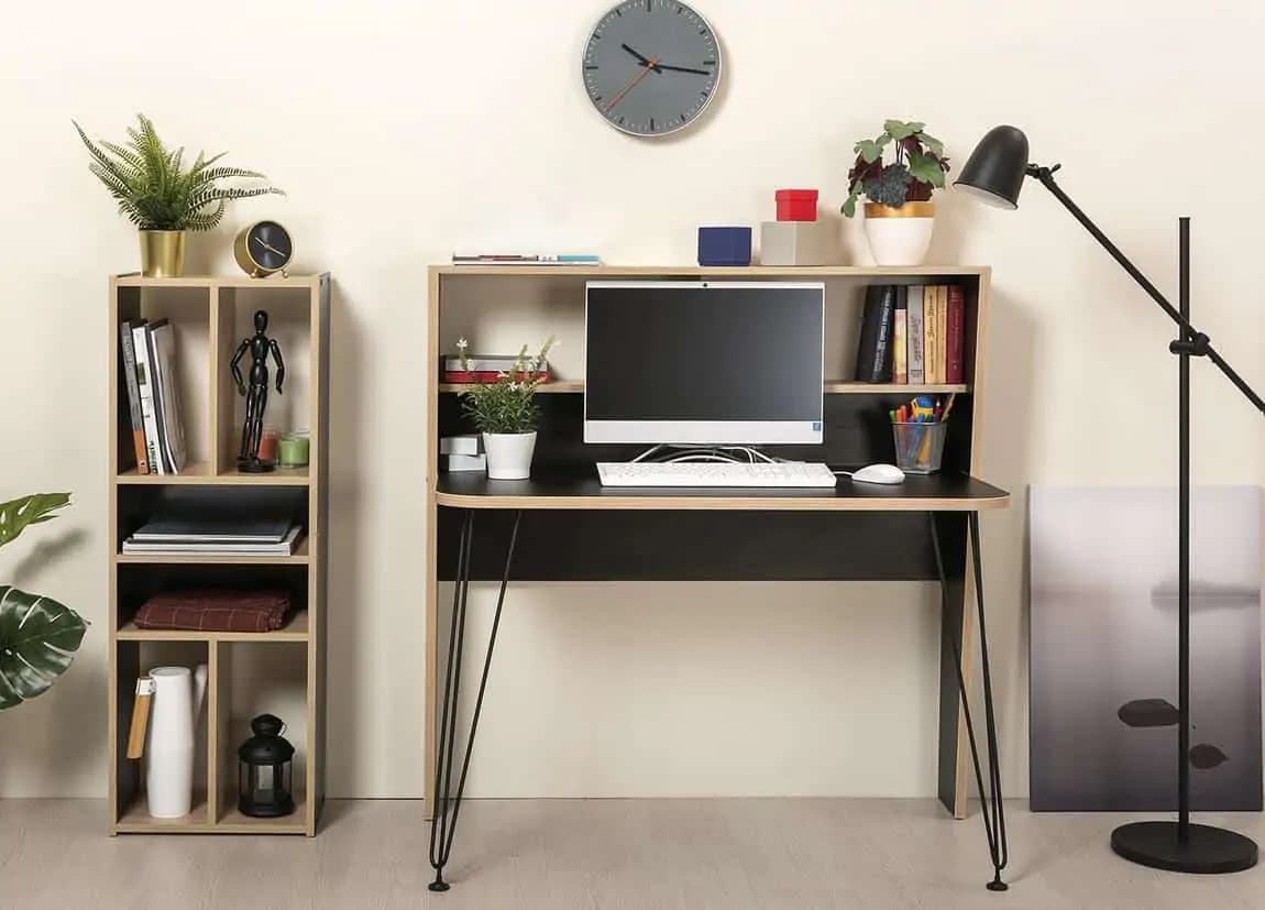 Casarredo Pracovní stůl BRAYDEN 3 12.67 černá/dub sonoma - náhled 4