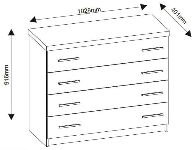 Casarredo Komoda 4S VERONIKA – april/wenge - náhled 3