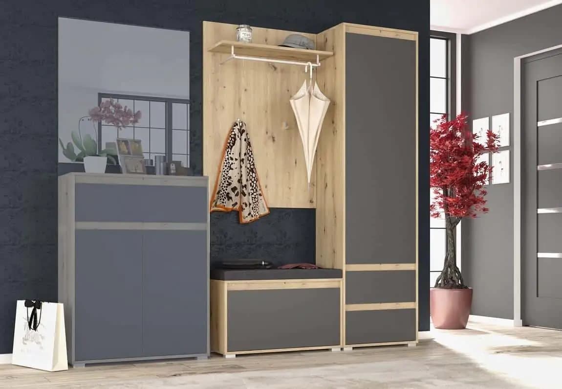 Casarredo Předsíňová sestava ARBORETO SET 1 dub artisan/šedá - náhled 4