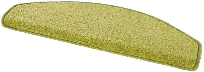 Hanse Home Sada 15 ks nášlapů na schody: Fancy 103009 zelená 23x65 půlkruh (rozměr včetně ohybu), sada 15 ks