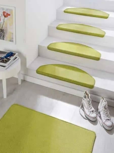 Hanse Home Sada 15 ks nášlapů na schody: Fancy 103009 zelená 23x65 půlkruh (rozměr včetně ohybu), sada 15 ks - náhled 2