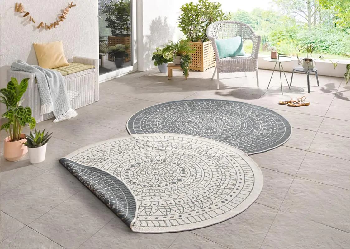 Hanse Home Kusový koberec Twin-Wendeteppiche 103143 šedá 100x100 (průměr) kruh - náhled 4