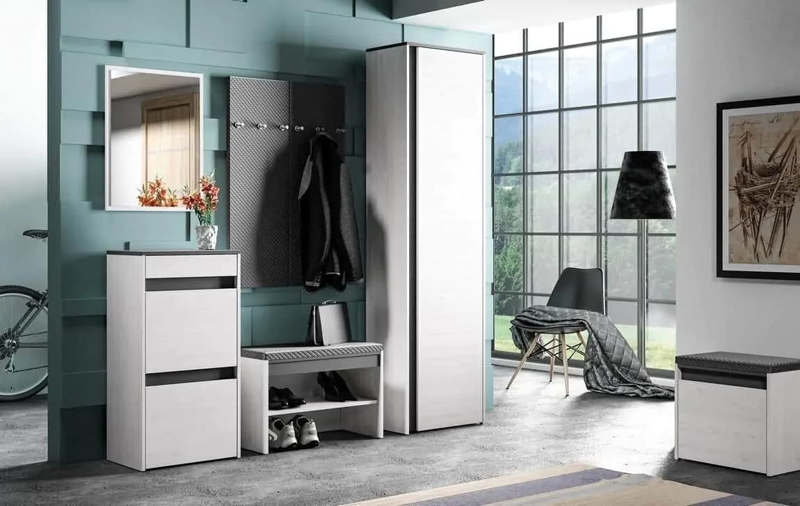 Casarredo Čalouněná věšáková stěna FARFARA antracitová - náhled 2