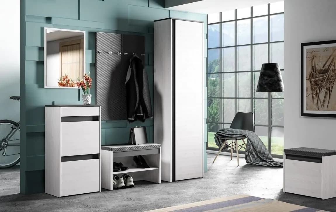 Casarredo Čalouněná věšáková stěna FARFARA antracit - náhled 2