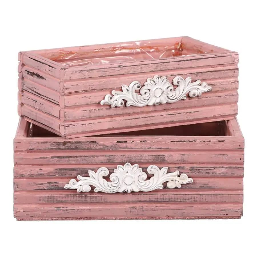 Autronic Obal dřevěný AB2164-PINK - sada 2ks - náhled 2