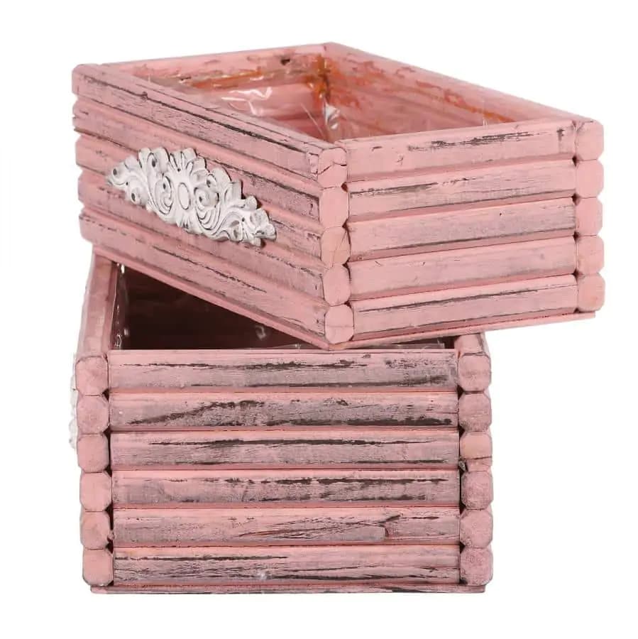 Autronic Obal dřevěný AB2164-PINK - sada 2ks - náhled 3