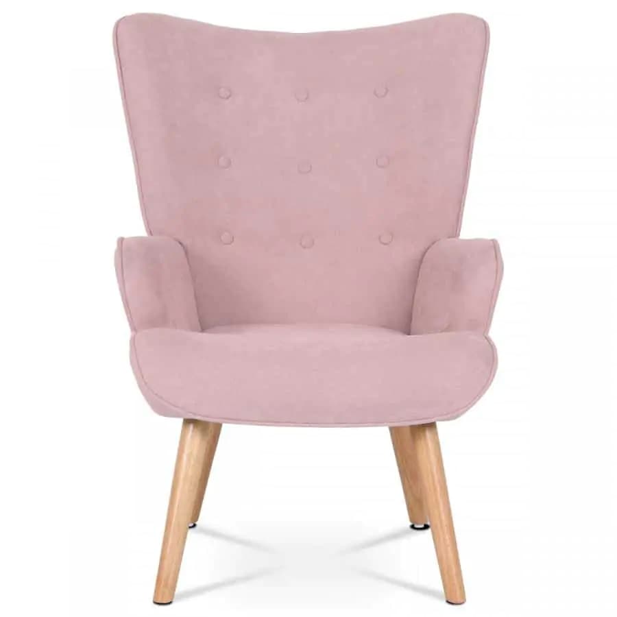Autronic Křeslo "ušák" s podnožkou AK-302 PINK2 - náhled 2