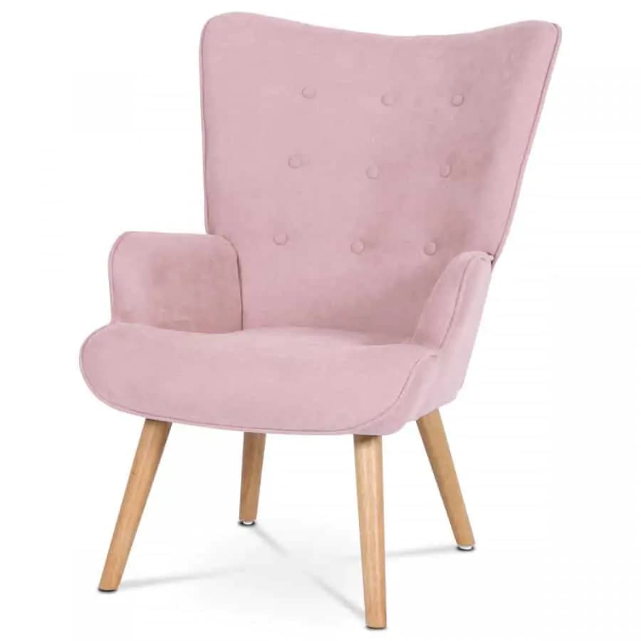 Autronic Křeslo "ušák" s podnožkou AK-302 PINK2 - náhled 3