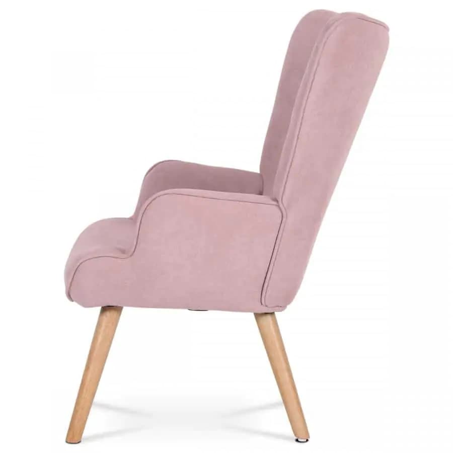 Autronic Křeslo "ušák" s podnožkou AK-302 PINK2 - náhled 4