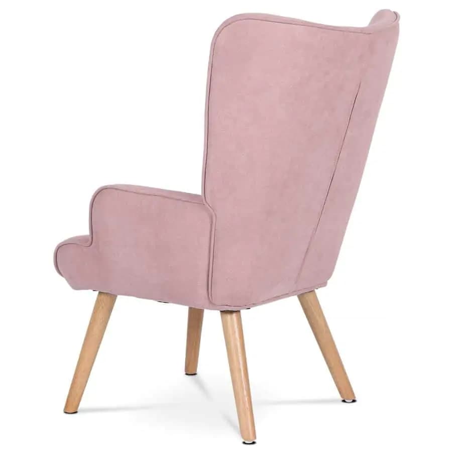 Autronic Křeslo "ušák" s podnožkou AK-302 PINK2 - náhled 5