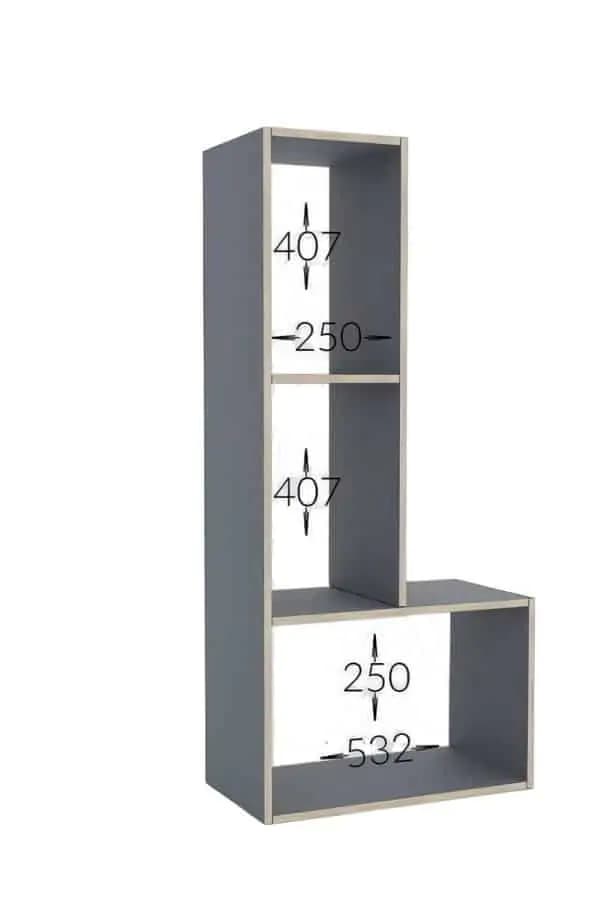 Casarredo Modulární regály TETRIS - 2ks- barva grafit/craft zlatý - náhled 2