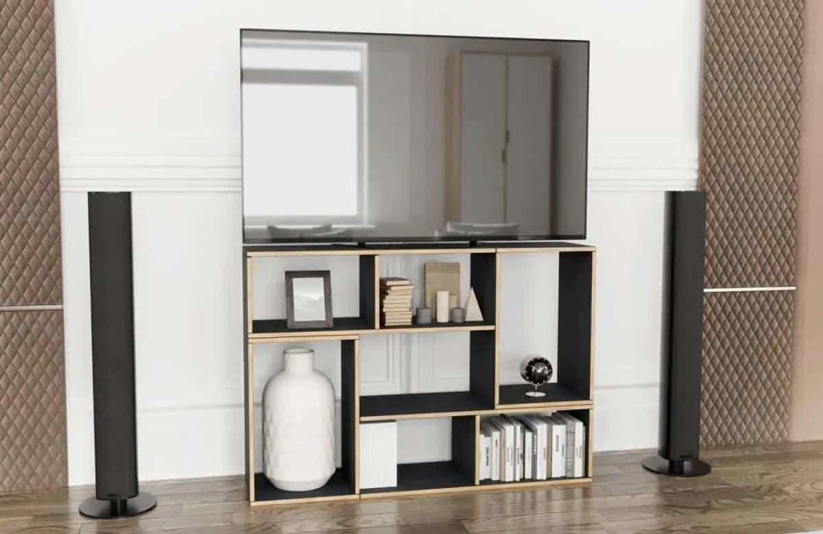 Casarredo Modulární regály TETRIS - 2ks- barva grafit/craft zlatý - náhled 4