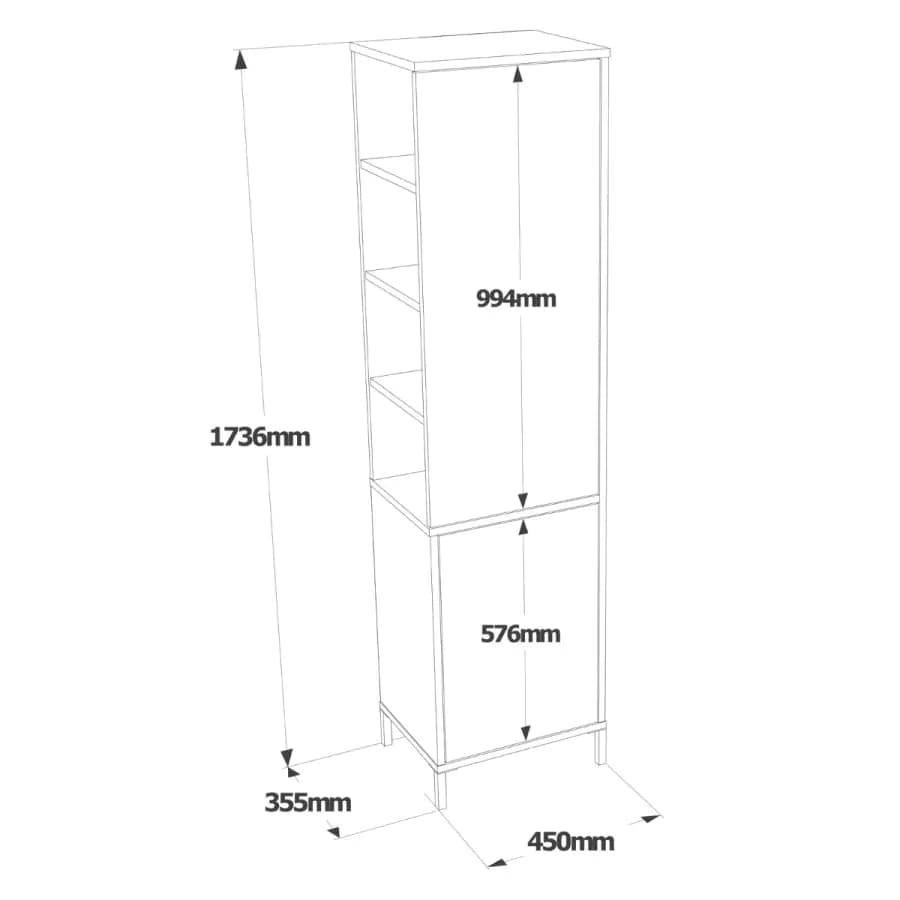 Casarredo Koupelnová skříň VESPER, bílá - náhled 5