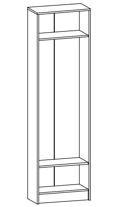 Casarredo Předsíňová stěna se skříní ORION dub sonoma/bílá - náhled 4