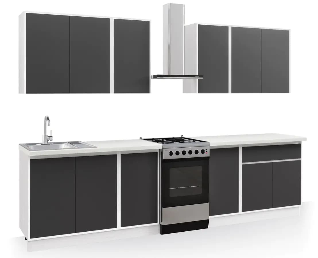 Casarredo Kuchyně NUEVA 240 bílá/antracit