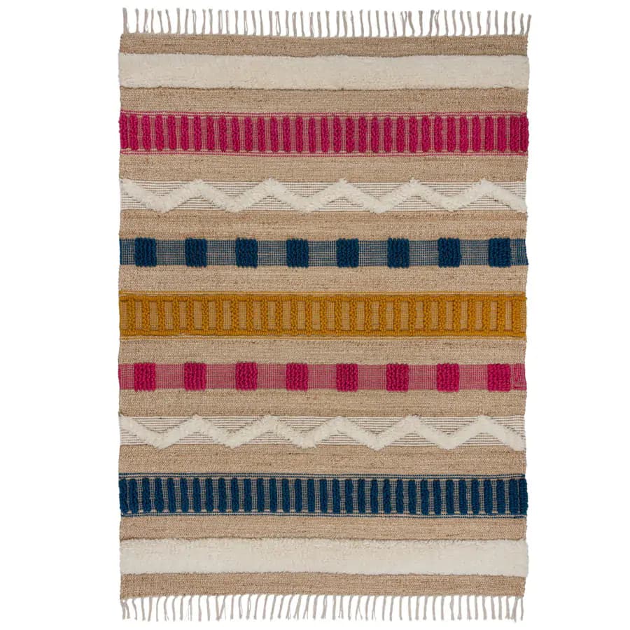 Flair Rugs Kusový koberec Jubilant Medina Jute Natural/Multi