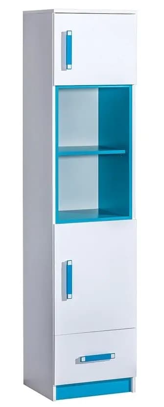 Casarredo Regál TRAFICO 4 bílá/tyrkys