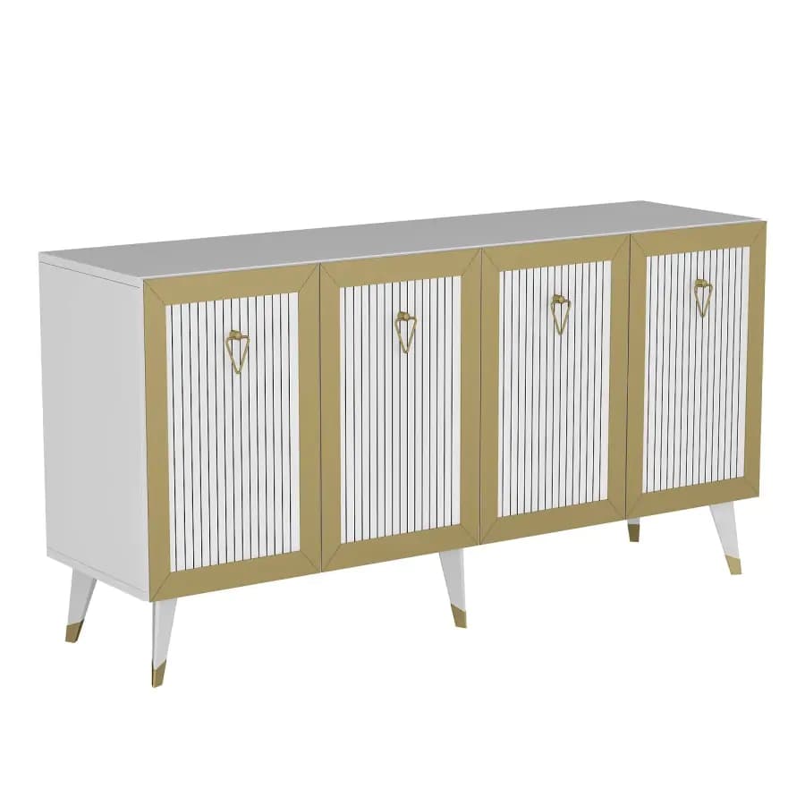 Casarredo Komoda Bare - bílá / zlatá
