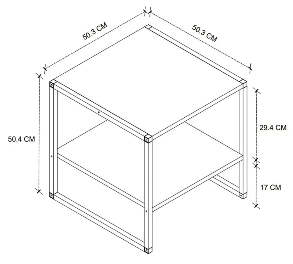 Casarredo Konferenční stolek MAYER 50 - borovice/černá - náhled 4
