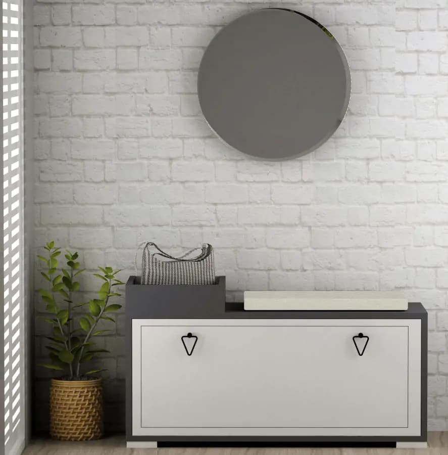 Casarredo Výklopný botník RAMPART - antracit / bílá - náhled 3