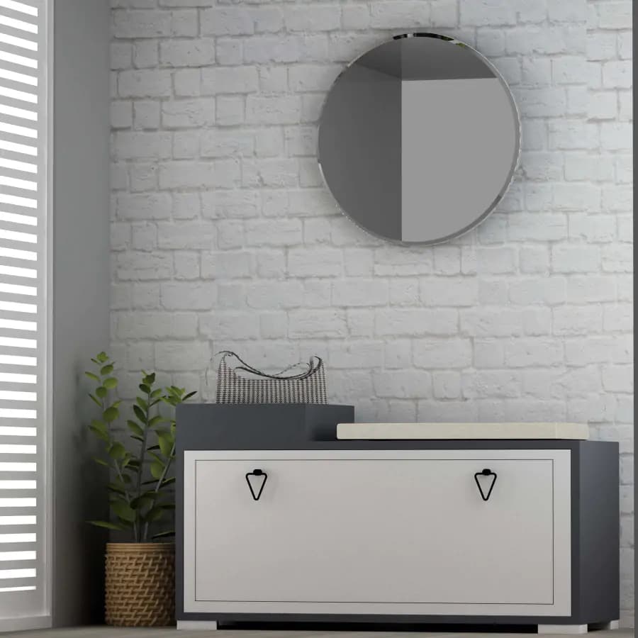 Casarredo Výklopný botník RAMPART - antracit / bílá - náhled 5