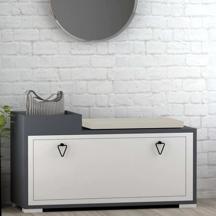 Casarredo Výklopný botník RAMPART - antracit / bílá - náhled 4