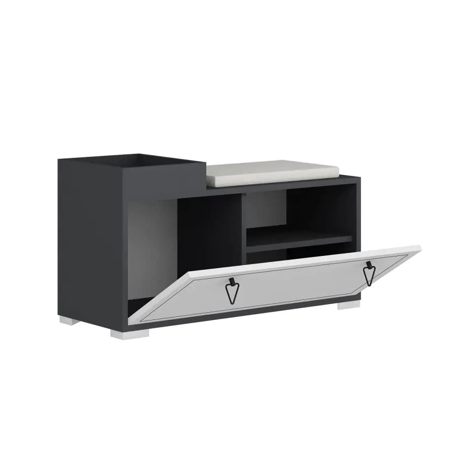 Casarredo Výklopný botník RAMPART - antracit / bílá - náhled 2