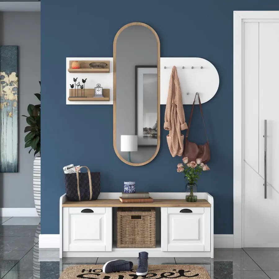 Casarredo Předsíňová stěna RIVOLI - bílá/ořech - náhled 3