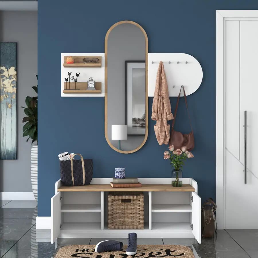 Casarredo Předsíňová stěna RIVOLI - bílá/ořech - náhled 5