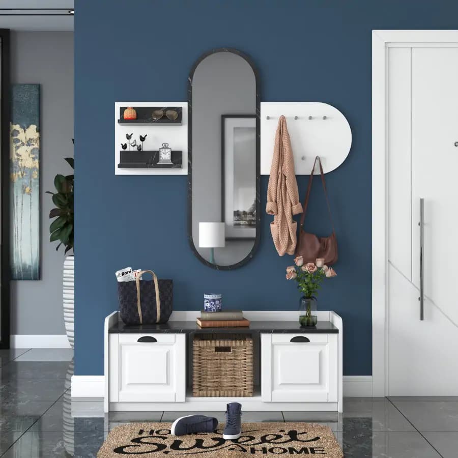 Casarredo Předsíňová stěna RIVOLI - bílá/mramor - náhled 3