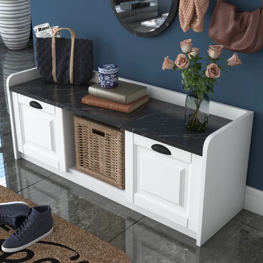 Casarredo Předsíňová stěna RIVOLI - bílá/mramor - náhled 4