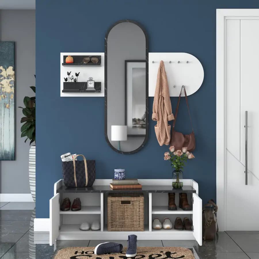 Casarredo Předsíňová stěna RIVOLI - bílá/mramor - náhled 5