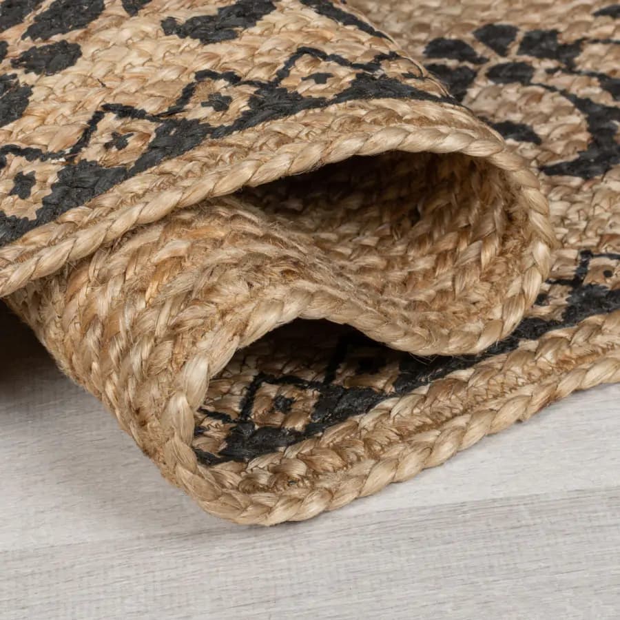 Flair Rugs Kusový koberec Printed Jute Maisie Natural/Black 200x290 cm - náhled 3
