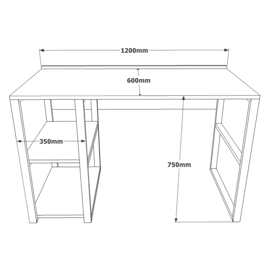 Casarredo Psací stůl MANES - borovice/černá - náhled 5