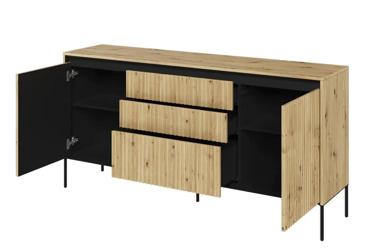 Casarredo Komoda 2D3S s LED IPOLIS - dub artisan - náhled 2