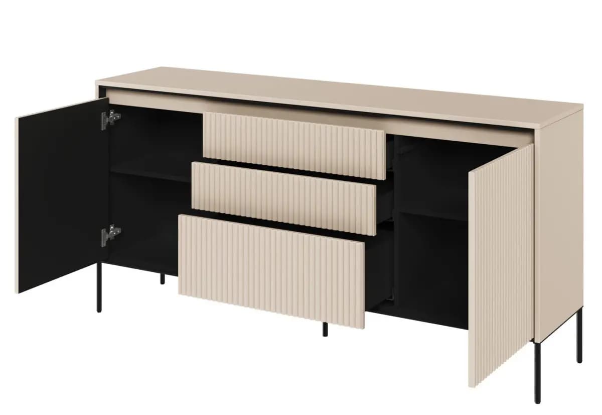 Casarredo Komoda 2D3S s LED IPOLIS - písková - náhled 2