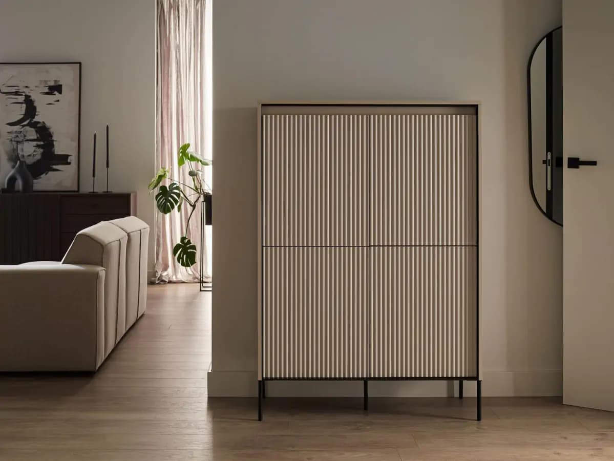 Casarredo Komoda 4D s LED IPOLIS - písková - náhled 3
