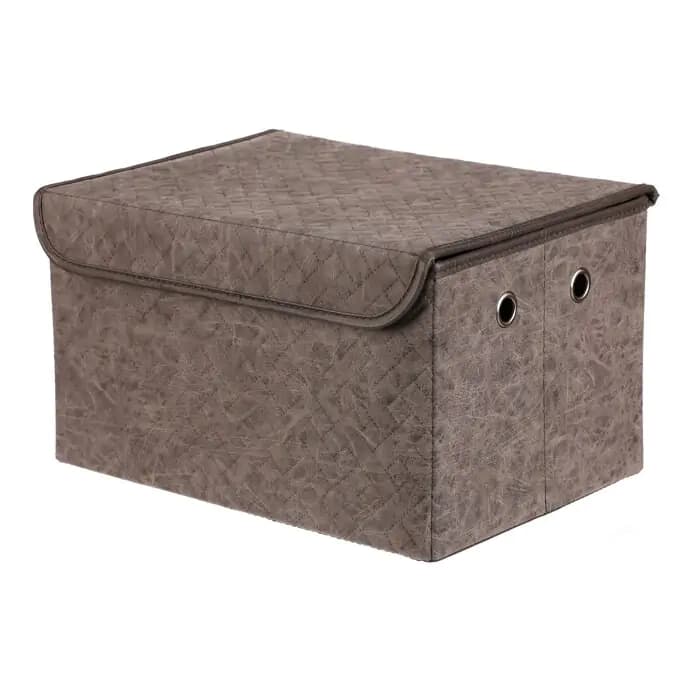 Autronic Box látkový s víkem DT3012 GREY-L