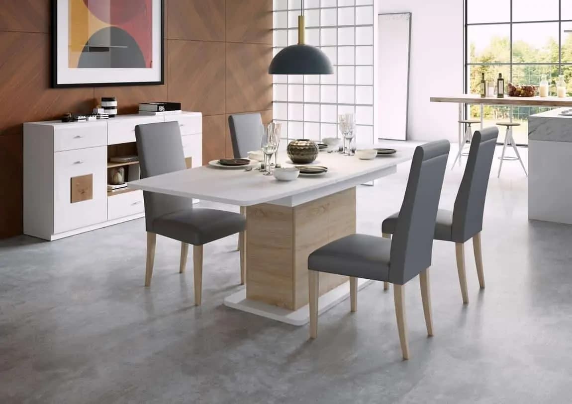 Casarredo Jídelní stůl rozkládací STAR 03 dub sonoma/bílá - náhled 5