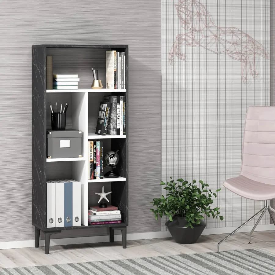 Casarredo Regál LOUDEN - antracit/bílá - náhled 4