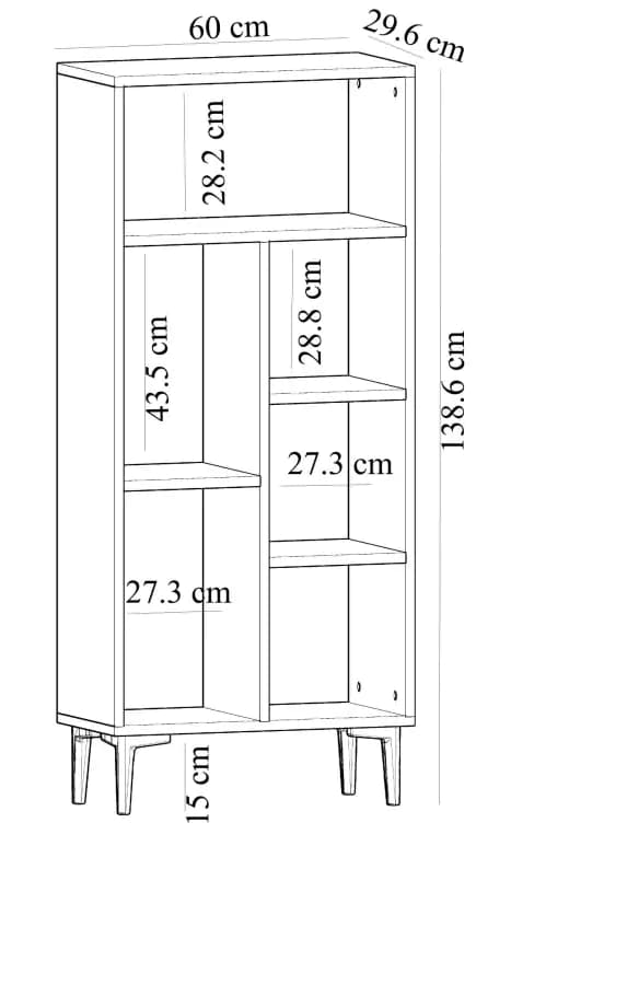 Casarredo Regál LOUDEN - antracit/bílá - náhled 5