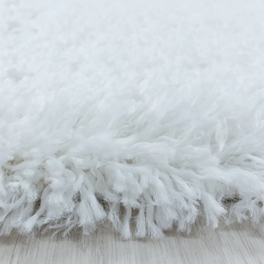 Ayyildiz Kusový koberec Fluffy Shaggy 3500 white kruh 80x80 (průměr) kruh - náhled 2