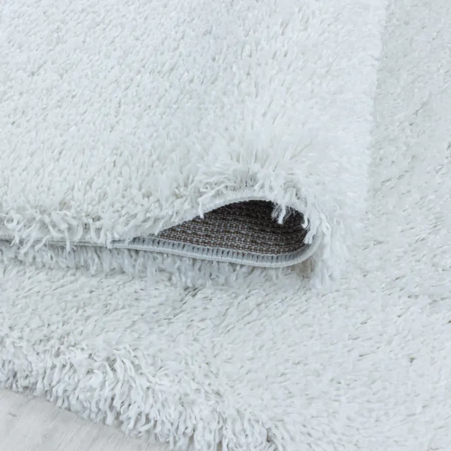 Ayyildiz Kusový koberec Fluffy Shaggy 3500 white kruh 80x80 (průměr) kruh - náhled 3