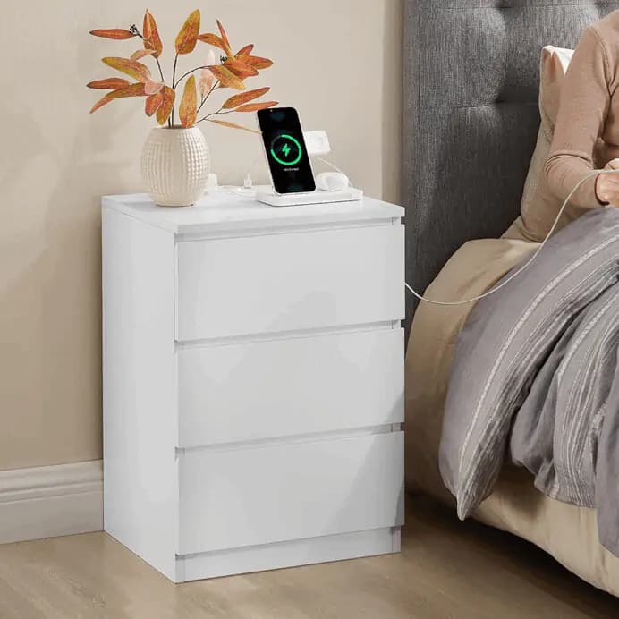 Autronic Chytrý noční stolek ANT-E1161 WT - náhled 2