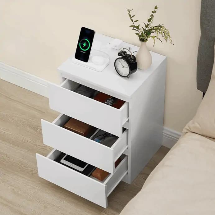 Autronic Chytrý noční stolek ANT-E1161 WT - náhled 3