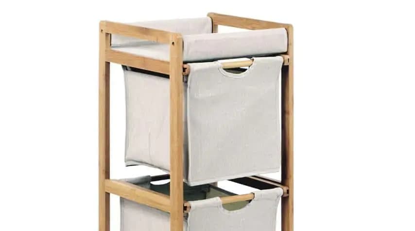 Autronic Regál bambus 2 šedé police DR-012-2 - náhled 2