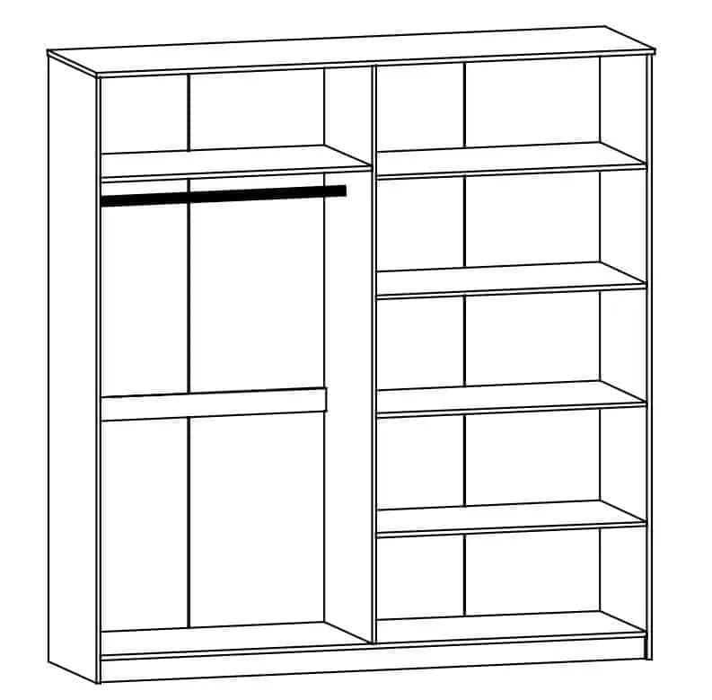 Casarredo Šatní skříň 4D MARKOS andersen/april/zrcadlo - náhled 2