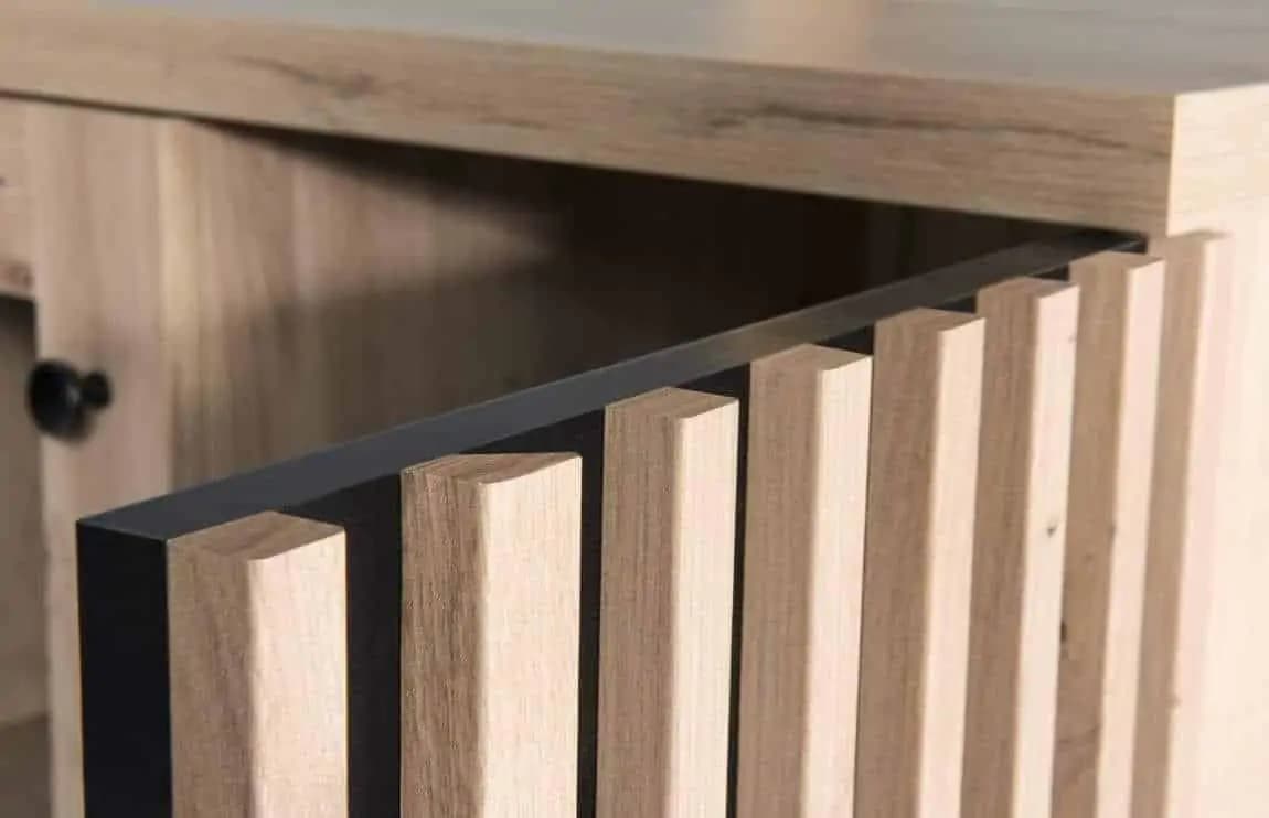 Casarredo Vitrína na nohách 2D2S BARBUS dub artisan/černá - náhled 2